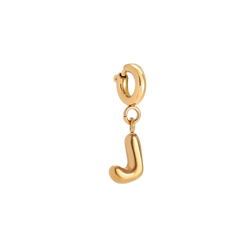 Bubble Letter Charm - J