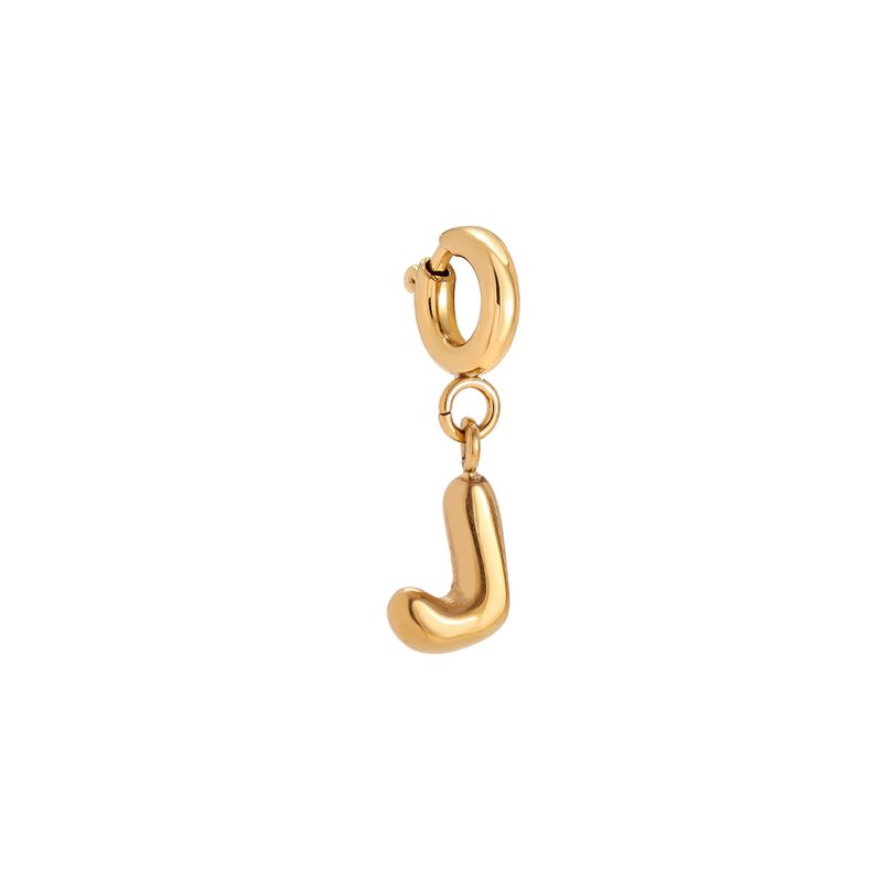 Bubble Letter Charm - J
