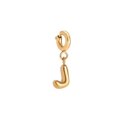 Bubble Letter Charm - J