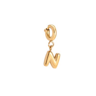 Bubble Letter Charm - N