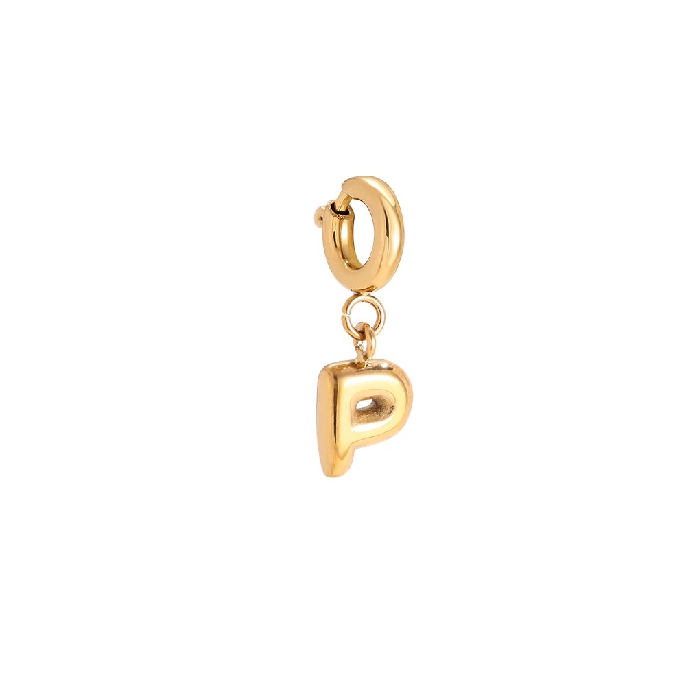 Bubble Letter Charm - P
