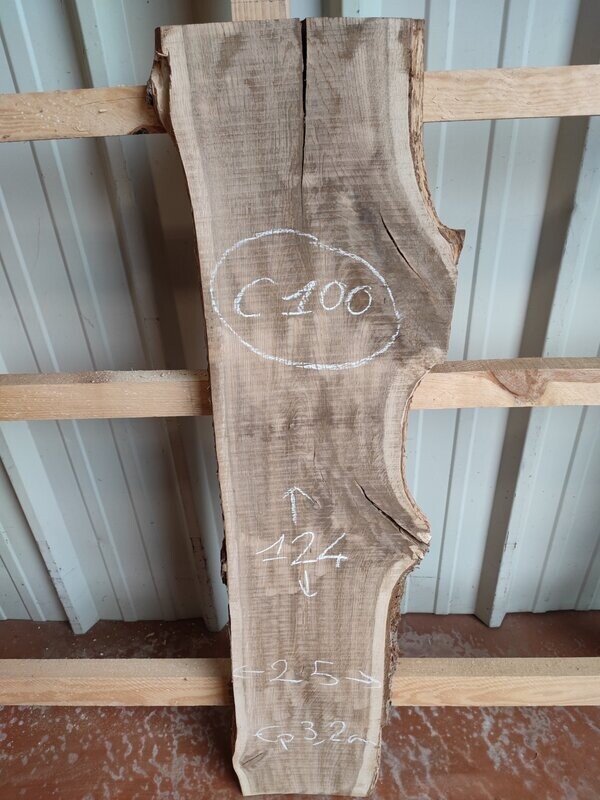 Plateau bois brut chêne - C100