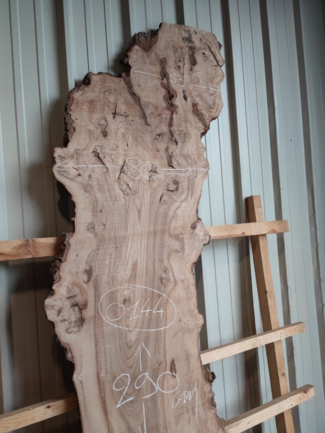 Plateau Travail Bois En Résine Et Loupe Dorée - 16,5" X 9" X 0,87" (A822)