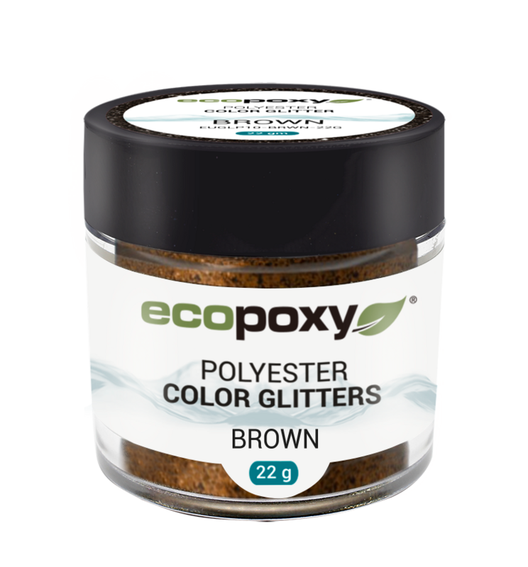Paillettes de polyester Ecopoxy MARRON