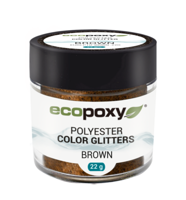 Paillettes de polyester Ecopoxy MARRON