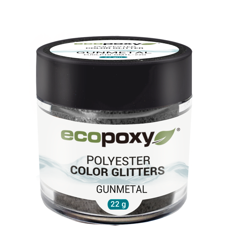 Glitter Polyester GUNMETAL Contenance 22g