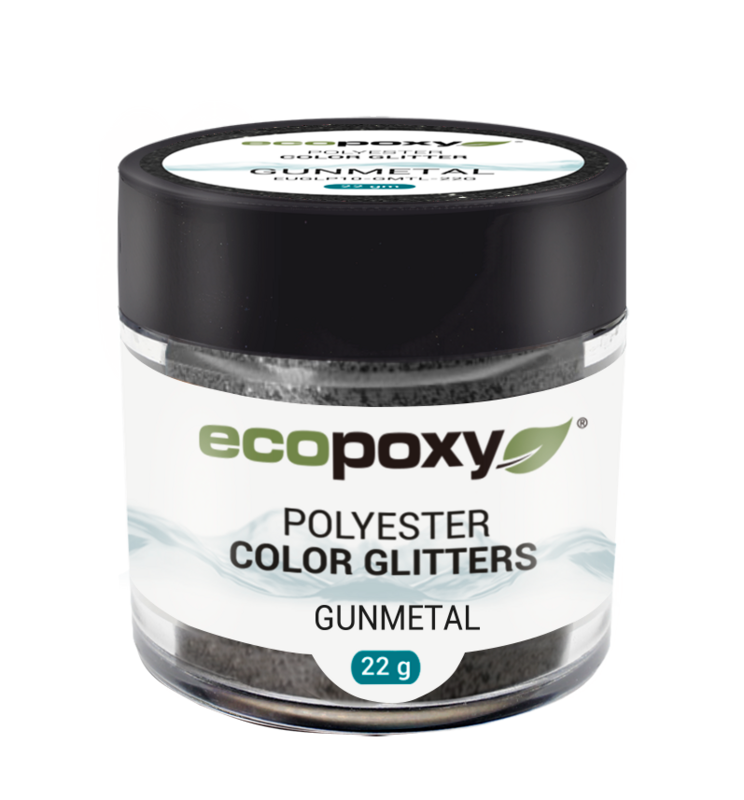 Paillettes de polyester Ecopoxy GUNMETAL