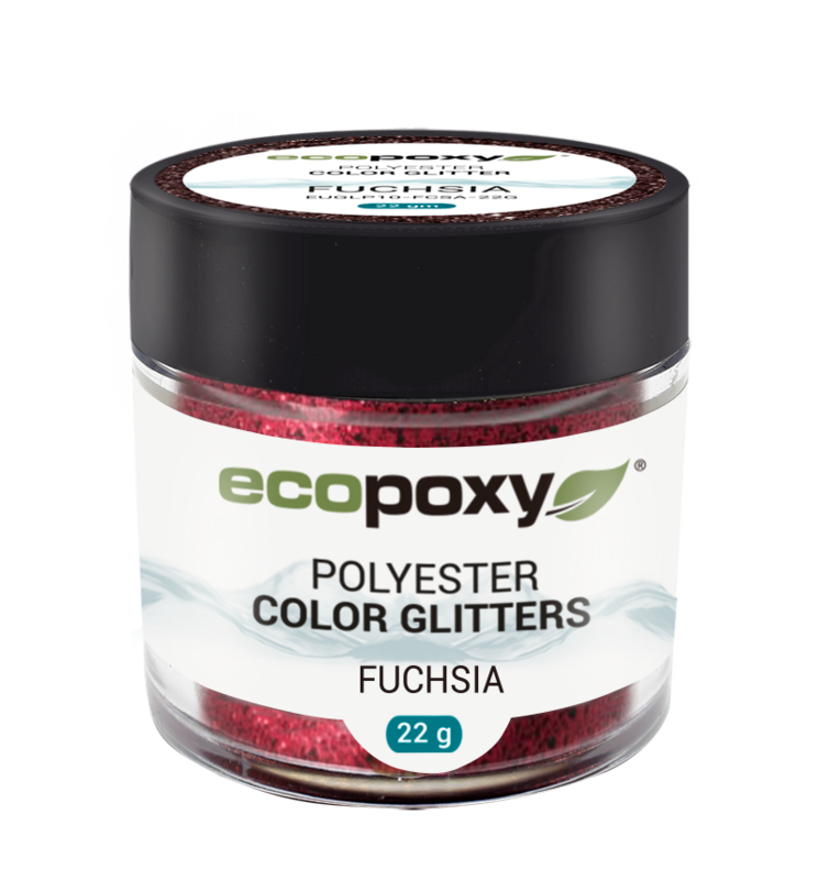 Paillettes de polyester Ecopoxy FUCHSIA