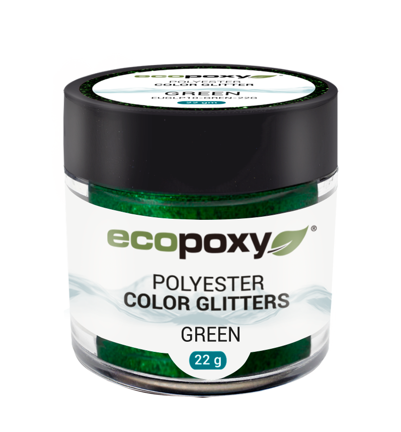 Paillettes de polyester Ecopoxy VERT