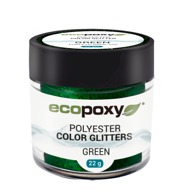 Paillettes de polyester Ecopoxy VERT