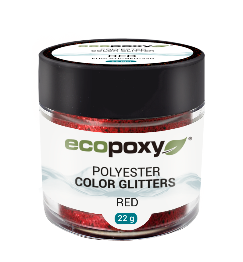 Glitter Polyester Rouge/Red Contenance 22g