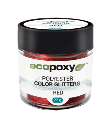 Glitter Polyester Rouge/Red Contenance 22g