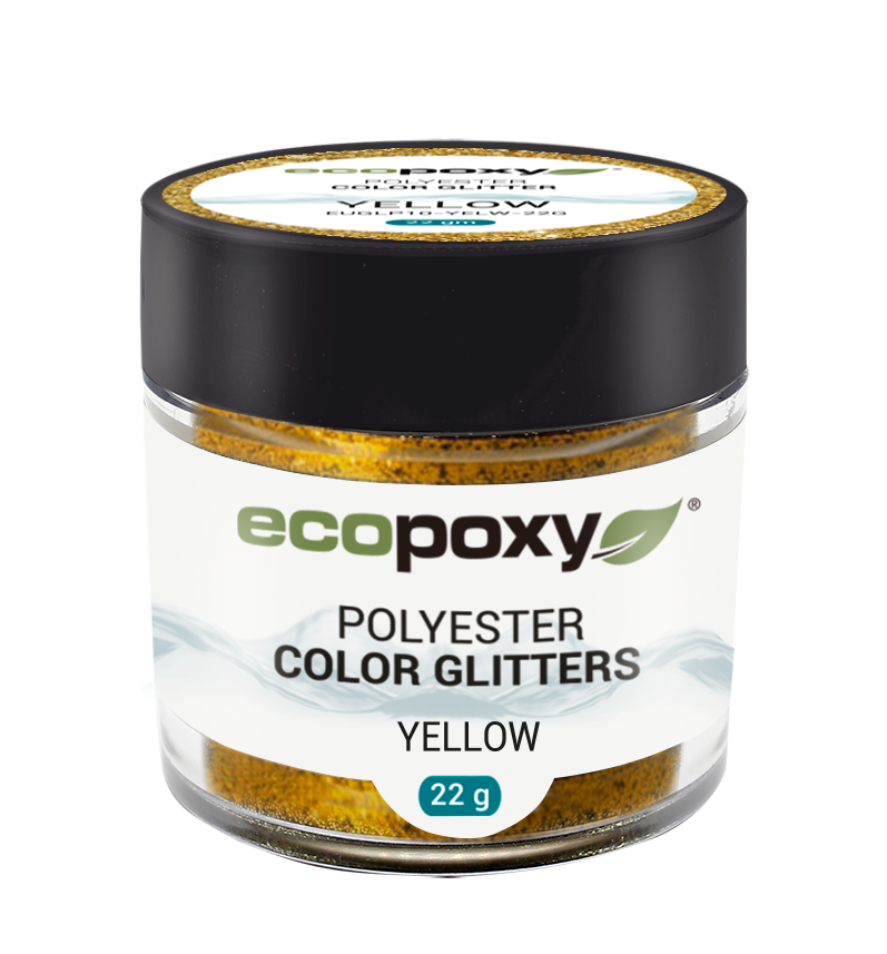 Paillettes de polyester Ecopoxy JAUNE