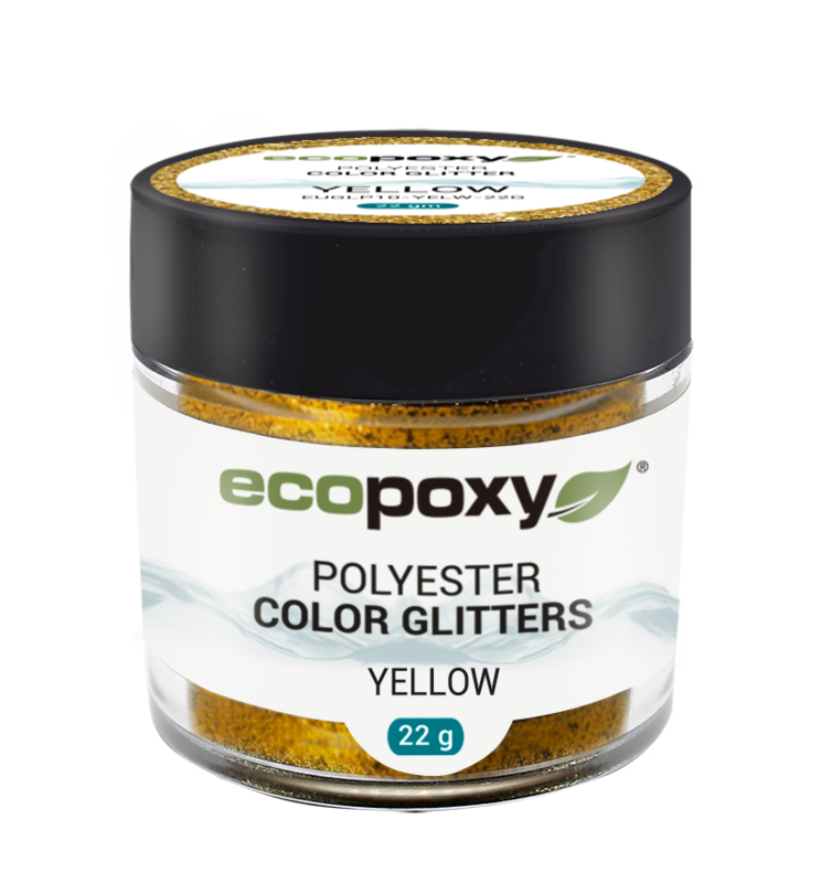 Paillettes de polyester Ecopoxy JAUNE