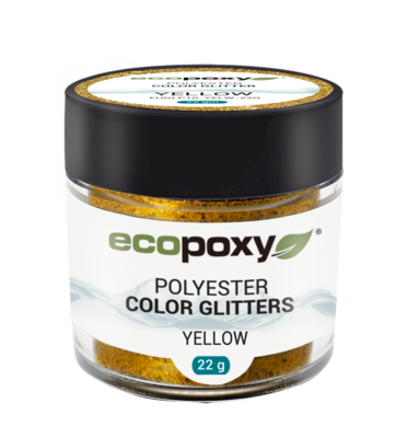 Paillettes de polyester Ecopoxy JAUNE