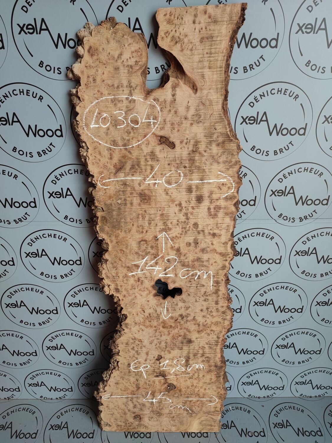 Plateau de loupe d'orme