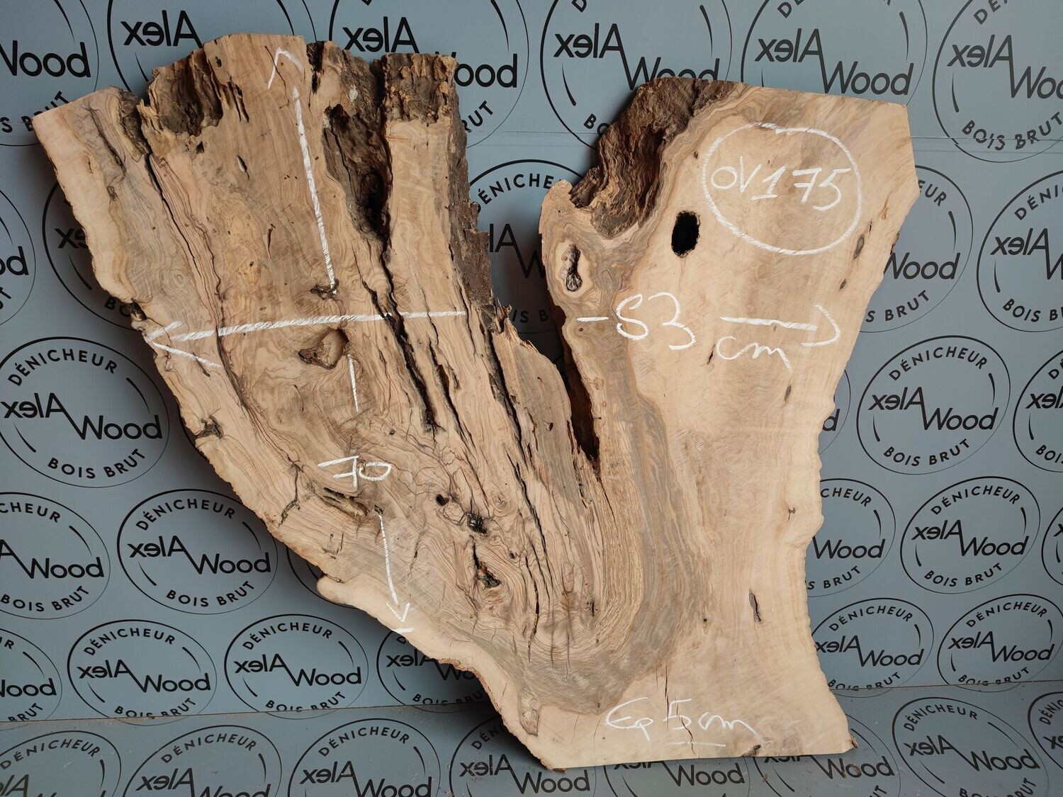 Plateau d'olivier idéal table basse résine époxy - OV175