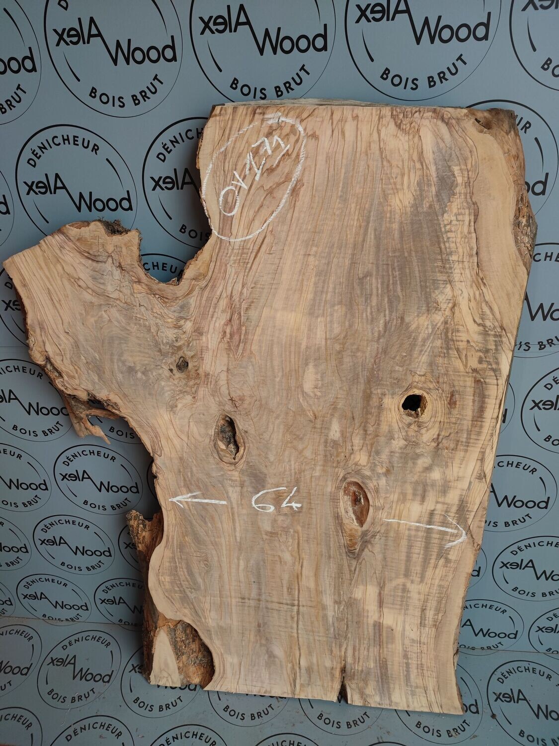 Large plateau bois d'olivier idéal table basse - OV171