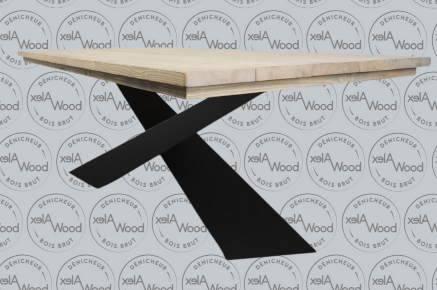 Pied de table croisé en acier - SERRA150