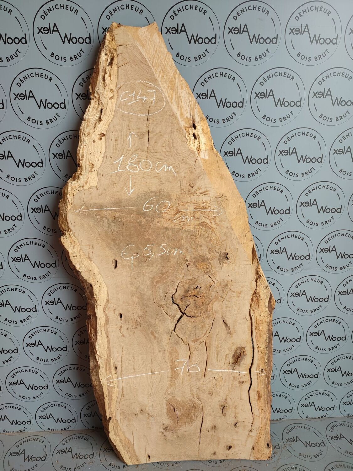 Plateau de chêne bois brut - C147