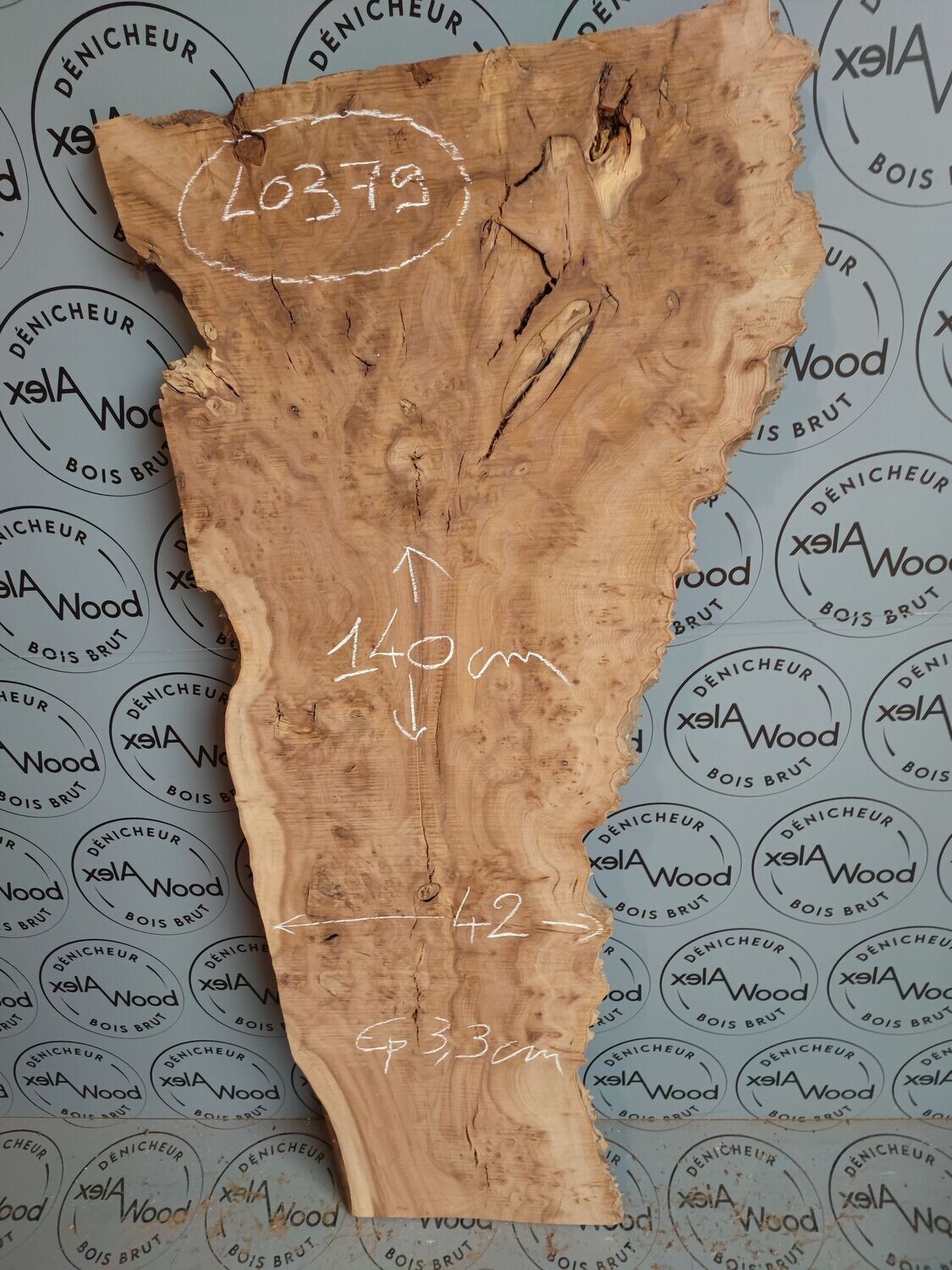 Plateau de loupe d'orme