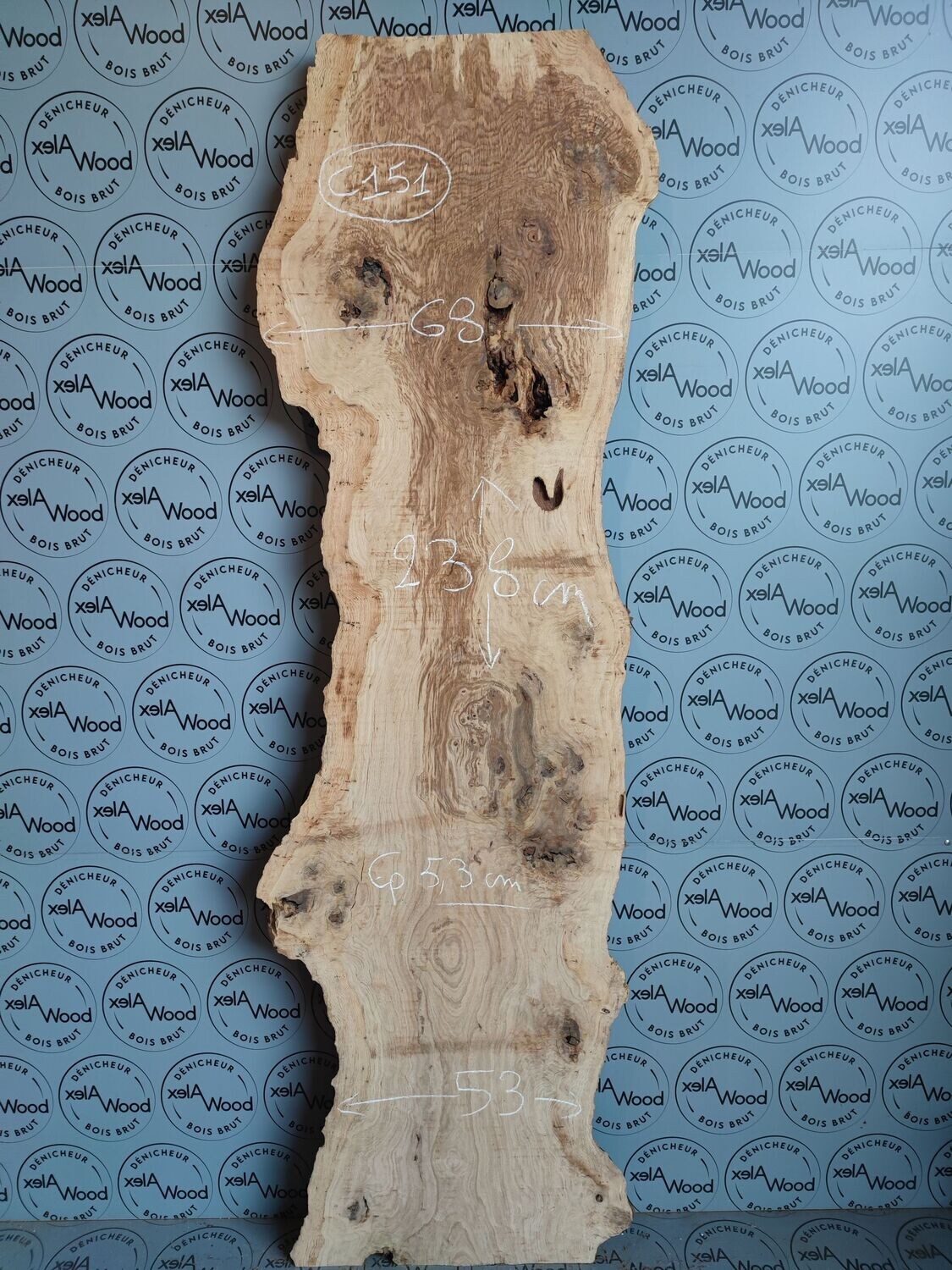 Plateau de chêne idéal table résine époxy - C151