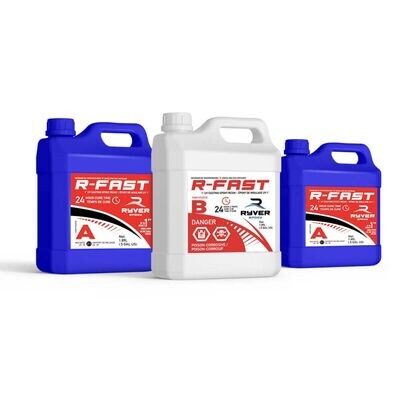 Résine époxy RYVER EPOXY R-FAST séchage ultra rapide pour projets de faibles épaisseurs 5.68 Litres