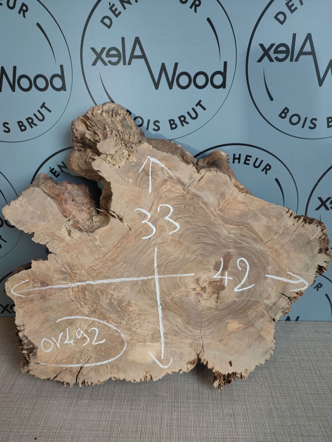Plateau épais bois d'olivier - OV492
