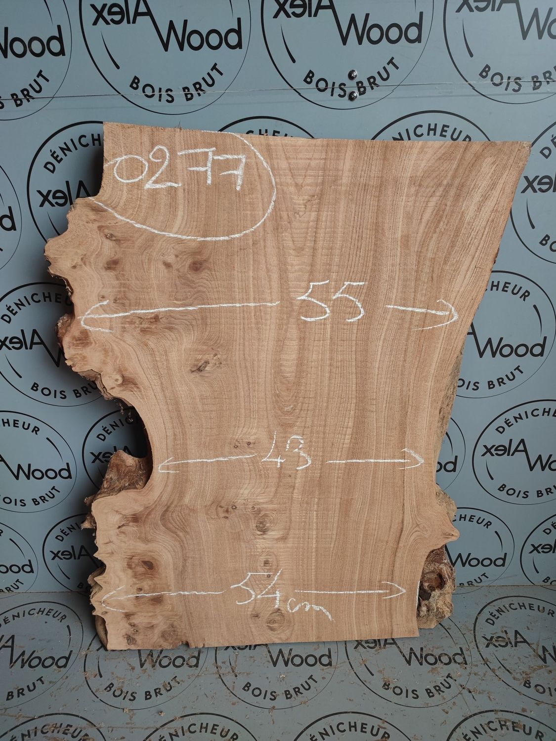 Plateau orme bois brut - O277 Plateau orme bois brut - O277