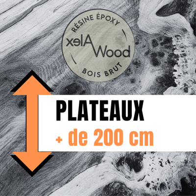 Planches bois brut de plus de 200 cm de long