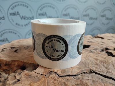 Bande adhésive extra large pour recouvrement de coffrage projet résine époxy et plateaux de bois brut