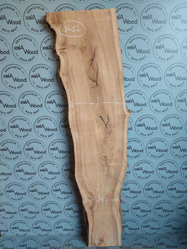 Plateau planche bois brut d'orme