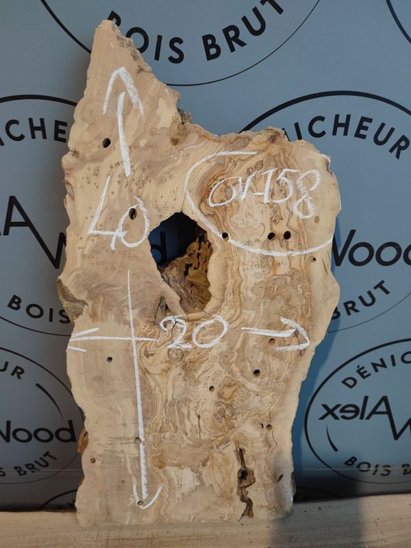 Plateau bois brut d'olivier idéal table résine époxy - OV758