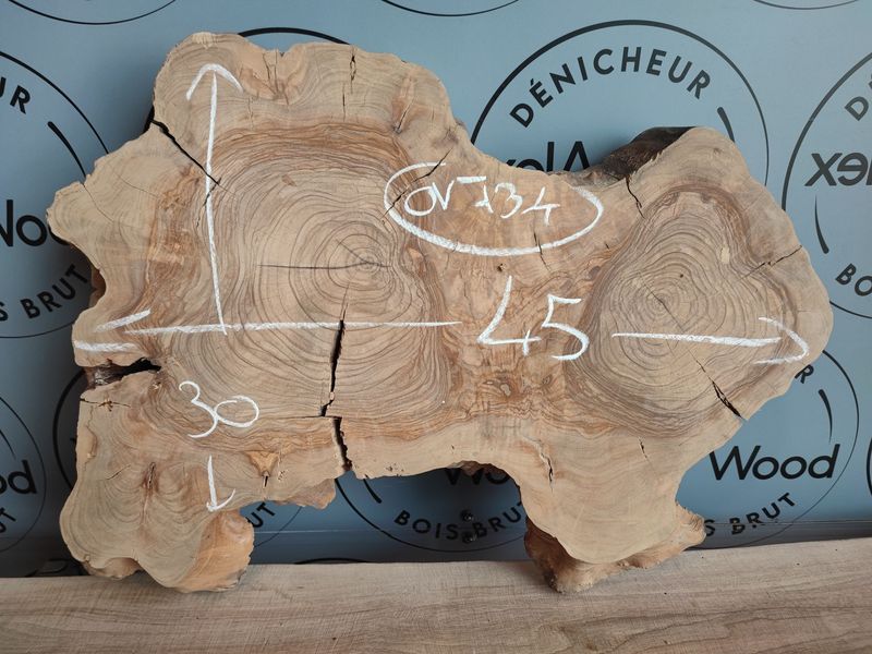 Plateau planche d'oliver bois brut idéal résine époxy