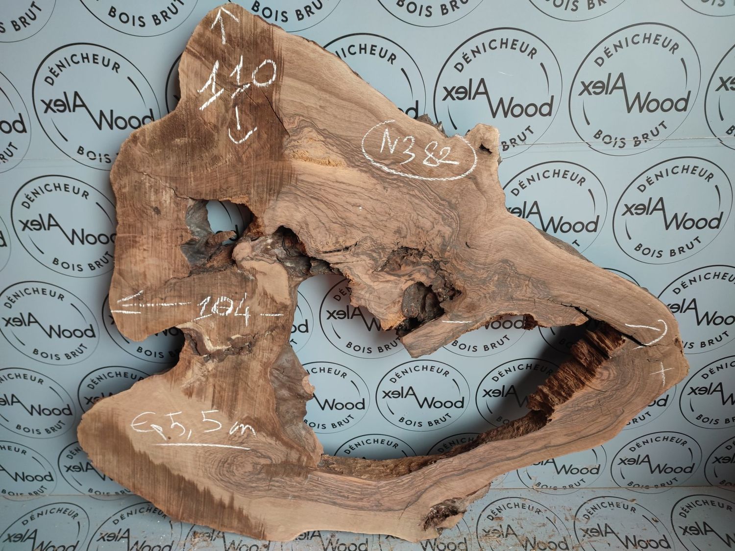 Kit rondelle noyer noir et résine époxy - N382