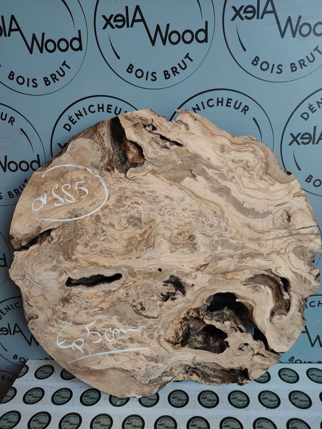 Disque raboté bois d'olivier massif - OV885