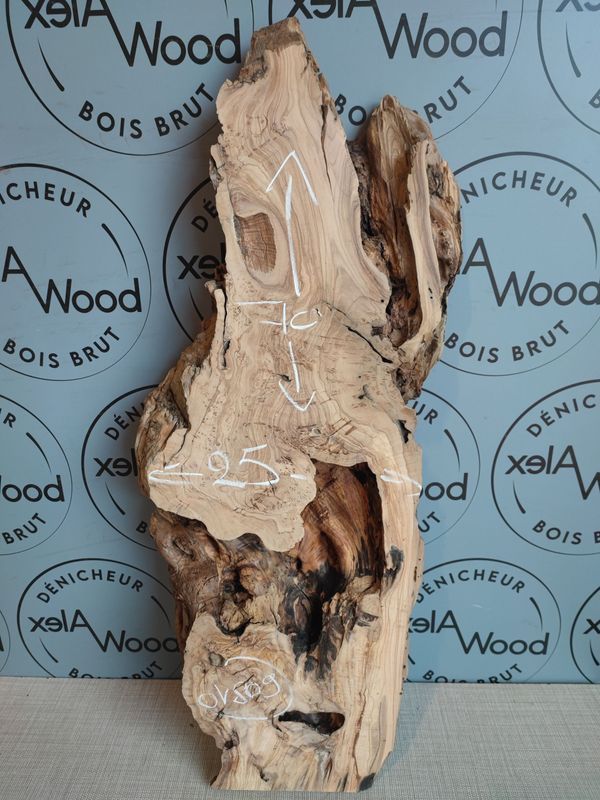 Plateau bois d'olivier live edge - OV809