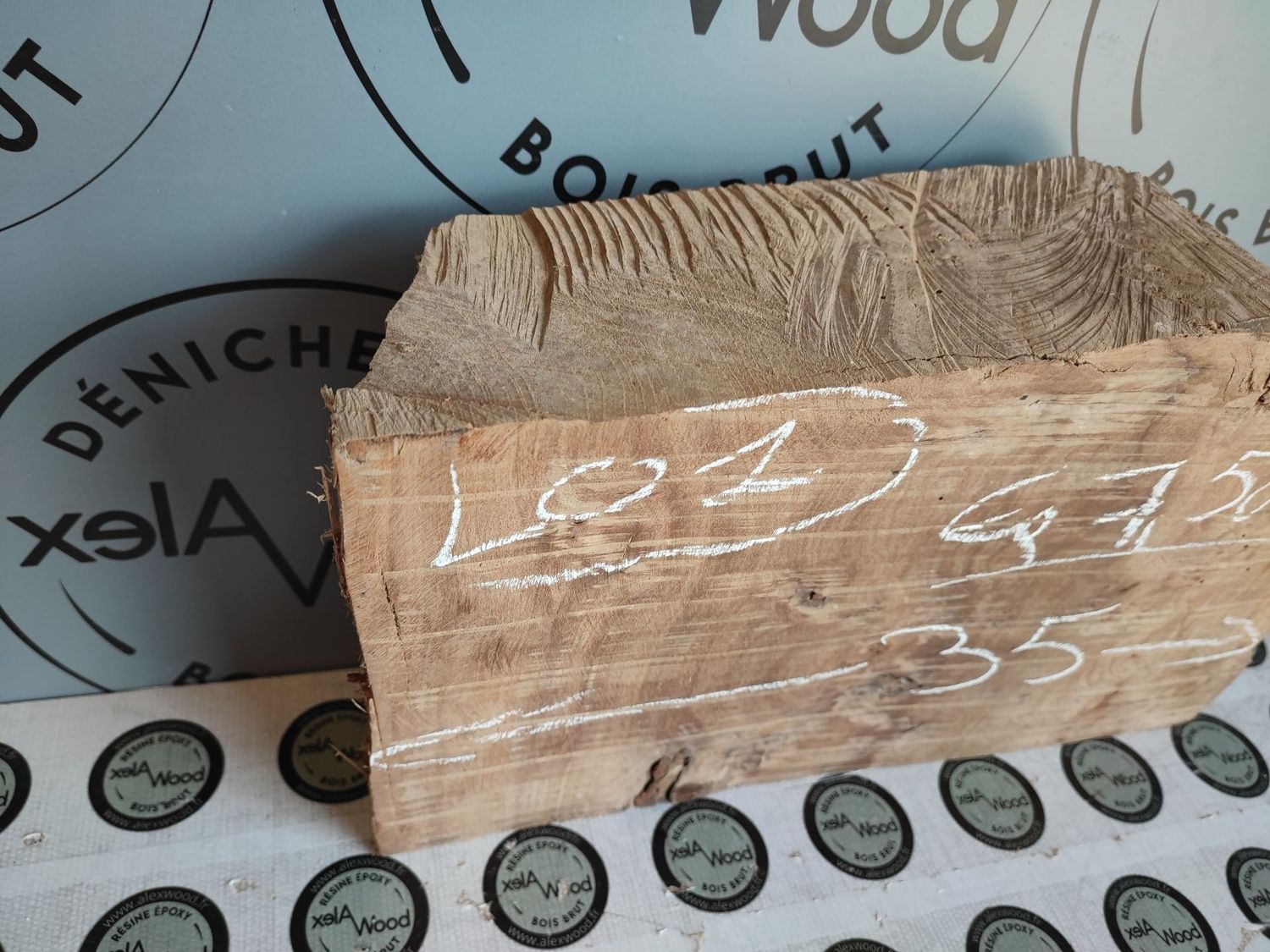 Bloc de loupe d'orme