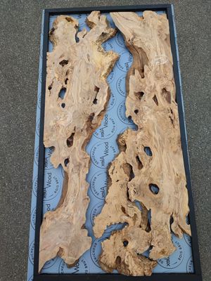 Duo de Plateaux d’Olivier Naturel – Bois Brut pour Époxy – OV27