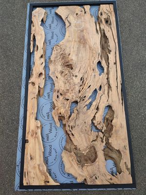 ​Plateaux d’Olivier Naturels (2 pcs) – Bois Brut pour Meuble Résine – OV24