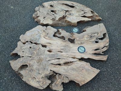 Rondelle de bois d’olivier – Veinage contrasté – Pièce unique OV49 Rondelle de bois d’olivier – Veinage contrasté – Pièce unique OV49