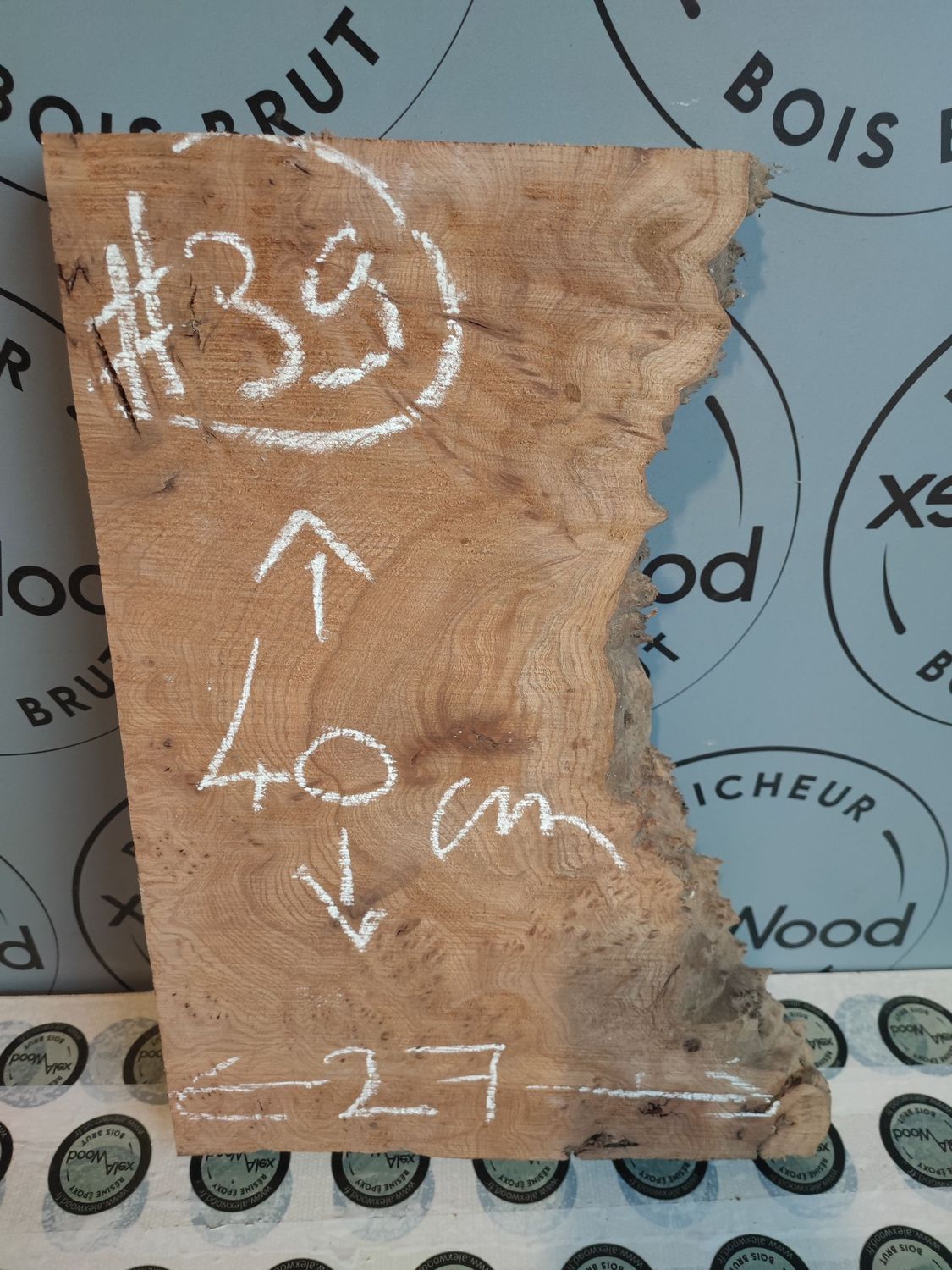 Planche loupe d’orme pour Créations maison