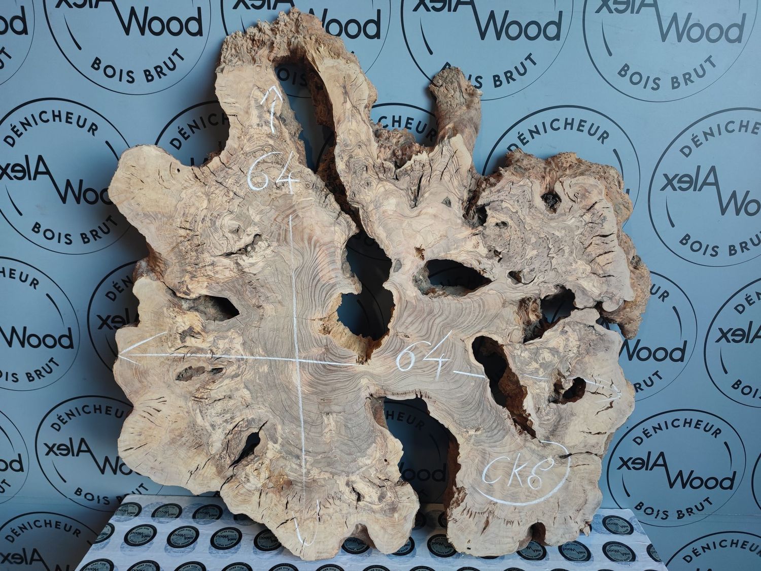 Disque bois d'olivier massif et authentique