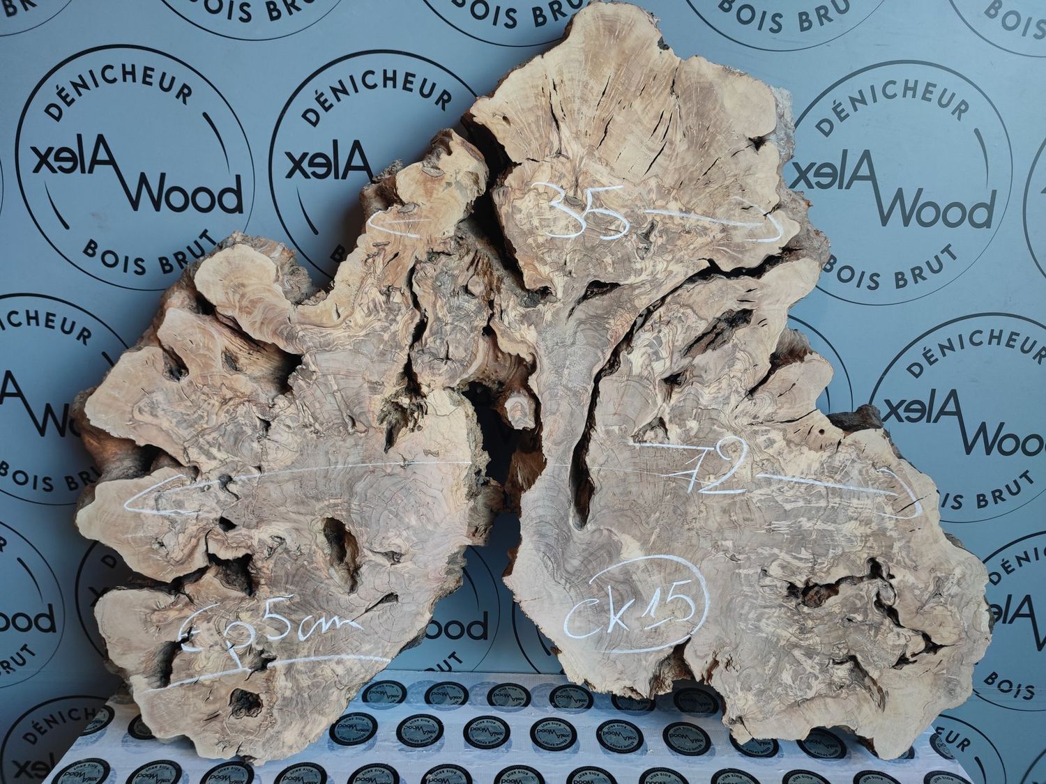 Disque raboté bois d'olivier massif Disque raboté bois d'olivier massif