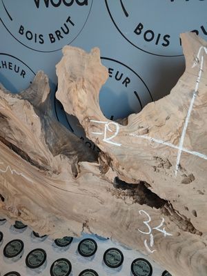 Planche Racine D'olivier Massif – 107x33cm épaisseur 50mm, Brut, Pour Epoxy Ou Déco