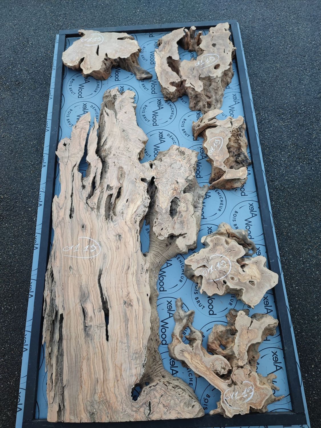 ​Kit table canyon bois d’olivier & résine époxy