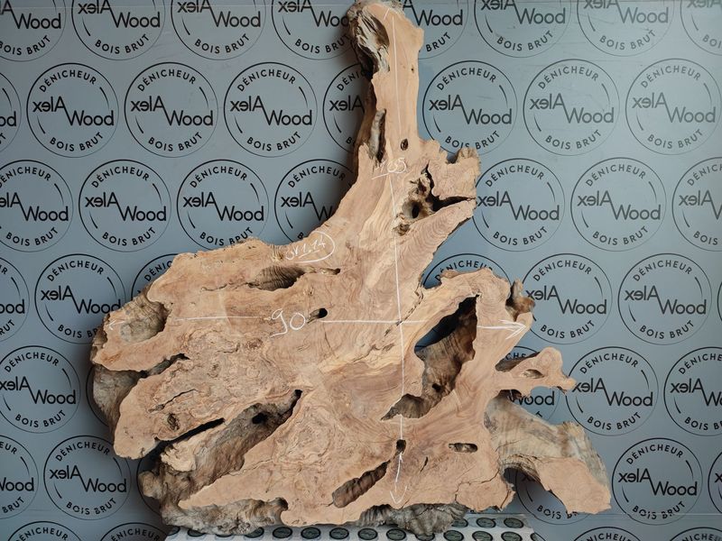 Plateau en bois d’olivier pour table rivière