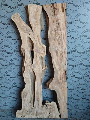 ​Lot de 2 plateaux en bois d’olivier pour table résine