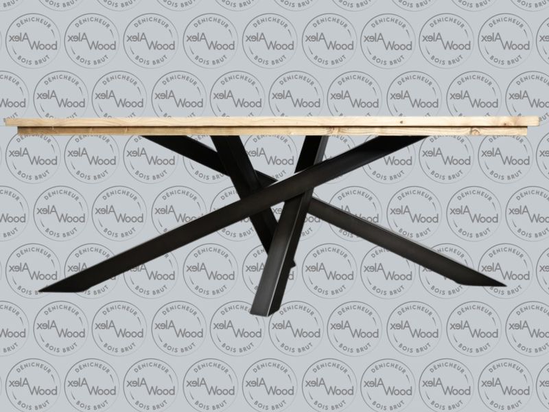 Pied croisé en métal pour table à manger EVISA Medium