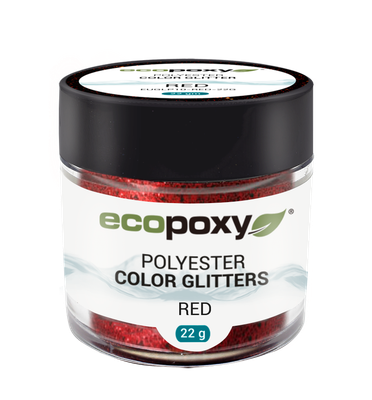 Paillettes de polyester Ecopoxy ROUGE - Spécial résine époxy Pigments pour résine époxy